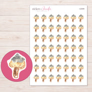 I-22059 planner sticker sheet with enlarged sticker detail