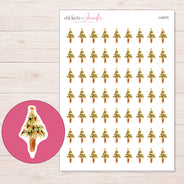 I-22075 planner sticker sheet with enlarged sticker detail