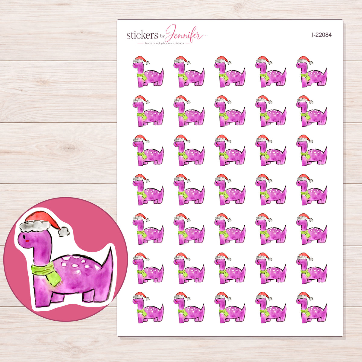 I-22084 planner sticker sheet with enlarged sticker detail