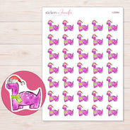 I-22084 planner sticker sheet with enlarged sticker detail