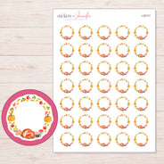 I-22117 planner sticker sheet with enlarged sticker detail