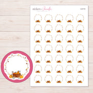 I-22119 planner sticker sheet with enlarged sticker detail