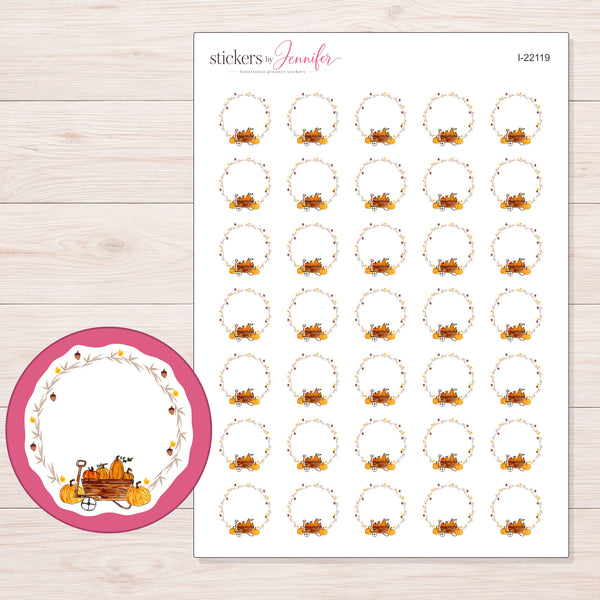 I-22119 planner sticker sheet with enlarged sticker detail