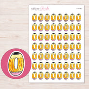 I-22156 planner sticker sheet with enlarged sticker detail
