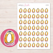 I-22160 planner sticker sheet with enlarged sticker detail