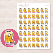 I-22162 planner sticker sheet with enlarged sticker detail