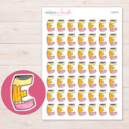 I-22170 planner sticker sheet with enlarged sticker detail