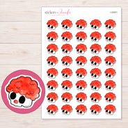 I-22201 planner sticker sheet with enlarged sticker detail