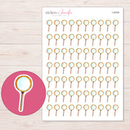 I-22208 planner sticker sheet with enlarged sticker detail