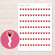 I-22244 planner sticker sheet with enlarged sticker detail