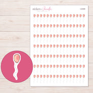 I-22260 planner sticker sheet with enlarged sticker detail