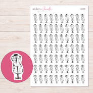 I-22268 planner sticker sheet with enlarged sticker detail