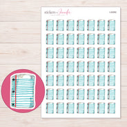 I-22282 planner sticker sheet with enlarged sticker detail