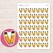 I-22310 planner sticker sheet with enlarged sticker detail