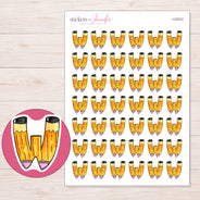 I-22312 planner sticker sheet with enlarged sticker detail