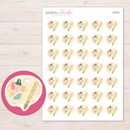 I-22324 planner sticker sheet with enlarged sticker detail