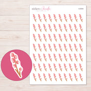 I-22344 planner sticker sheet with enlarged sticker detail