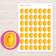 I-22357 planner sticker sheet with enlarged sticker detail