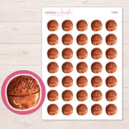 I-22381 planner sticker sheet with enlarged sticker detail