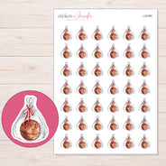 I-22385 planner sticker sheet with enlarged sticker detail