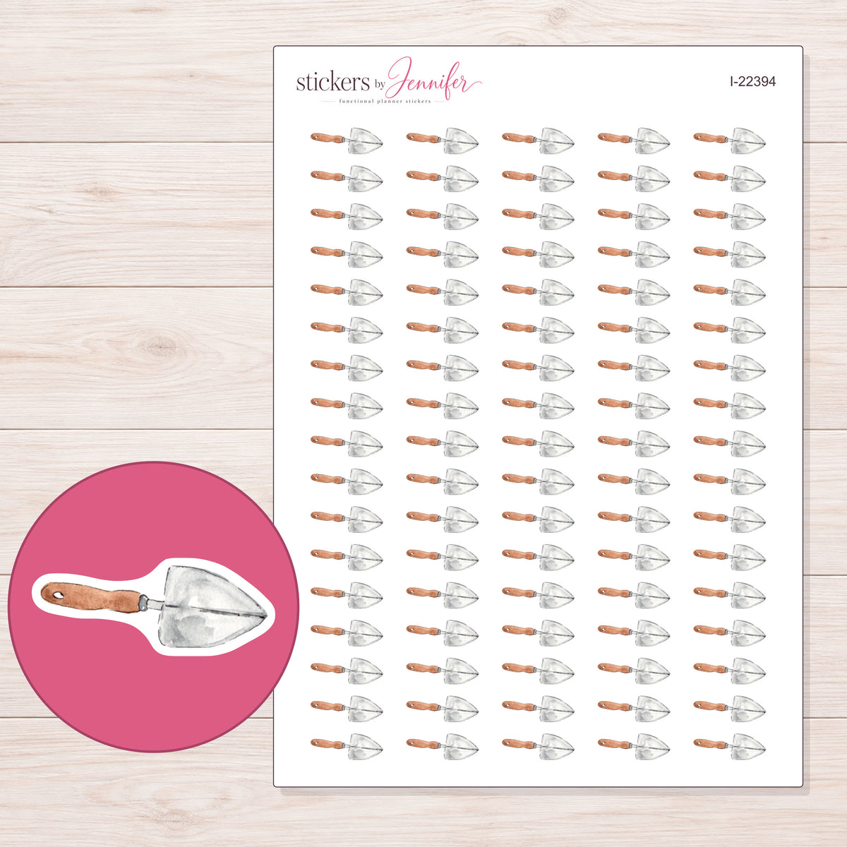 I-22394 planner sticker sheet with enlarged sticker detail