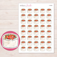 I-22400 planner sticker sheet with enlarged sticker detail