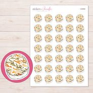 I-22404 planner sticker sheet with enlarged sticker detail