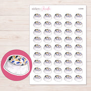 I-22406 planner sticker sheet with enlarged sticker detail