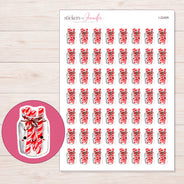 I-22409 planner sticker sheet with enlarged sticker detail