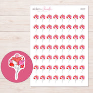 I-22437 planner sticker sheet with enlarged sticker detail