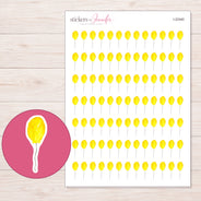 I-22440 planner sticker sheet with enlarged sticker detail
