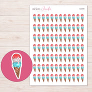 I-22449 planner sticker sheet with enlarged sticker detail