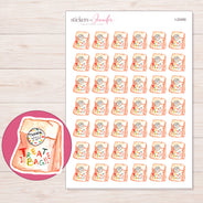 I-22450 planner sticker sheet with enlarged sticker detail