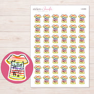 I-22480 planner sticker sheet with enlarged sticker detail