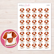 I-22484 planner sticker sheet with enlarged sticker detail