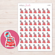I-22489 planner sticker sheet with enlarged sticker detail