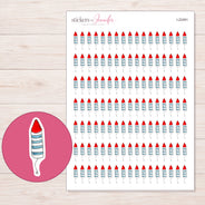I-22491 planner sticker sheet with enlarged sticker detail