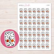 I-22492 planner sticker sheet with enlarged sticker detail