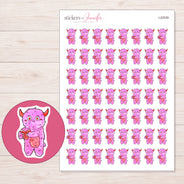 I-22539 planner sticker sheet with enlarged sticker detail