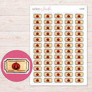 I-22556 planner sticker sheet with enlarged sticker detail