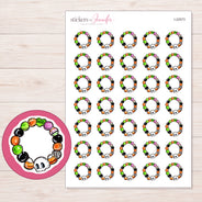 I-22573 planner sticker sheet with enlarged sticker detail