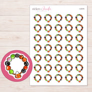 I-22576 planner sticker sheet with enlarged sticker detail