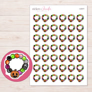I-22577 planner sticker sheet with enlarged sticker detail