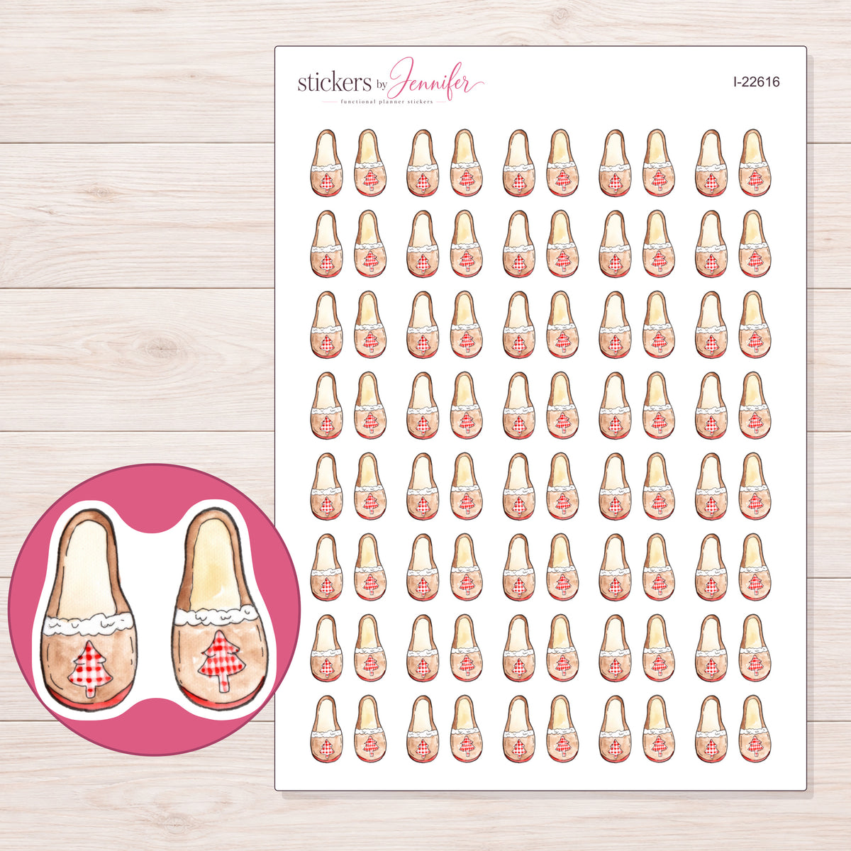 I-22616 planner sticker sheet with enlarged sticker detail