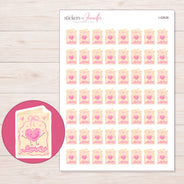I-22626 planner sticker sheet with enlarged sticker detail