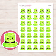 I-22661 planner sticker sheet with enlarged sticker detail