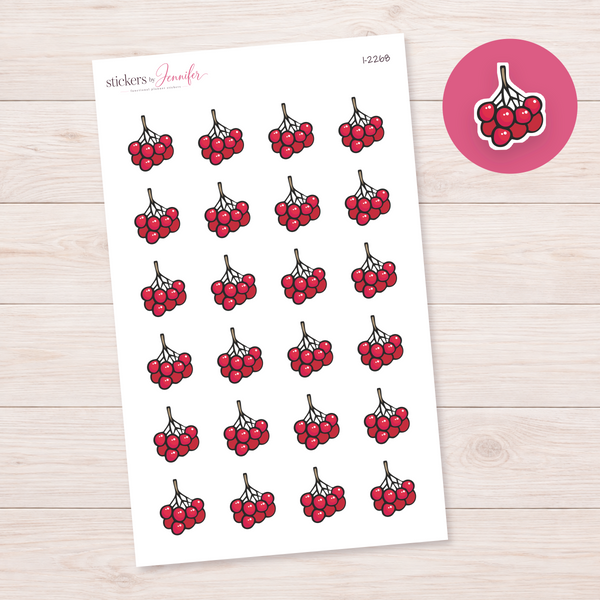 Red Berry Cluster Planner Stickers | I-2268