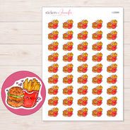 I-22688 planner sticker sheet with enlarged sticker detail