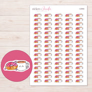 I-22692 planner sticker sheet with enlarged sticker detail