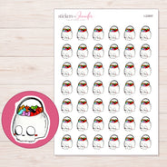 I-22697 planner sticker sheet with enlarged sticker detail
